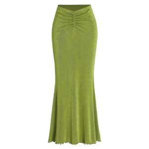 Cider High Waist Mermaid Maxi Skirt